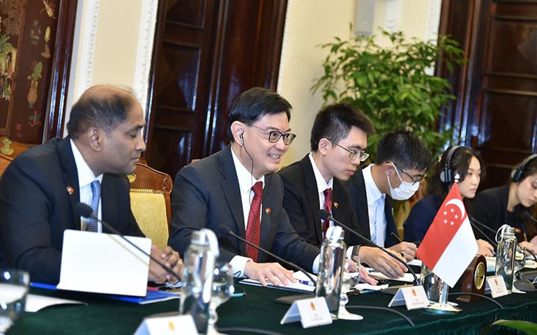 Phó Thủ tướng Vương Thụy Kiệt phát biểu tại buổi tọa đàm. (Ảnh: VGP)