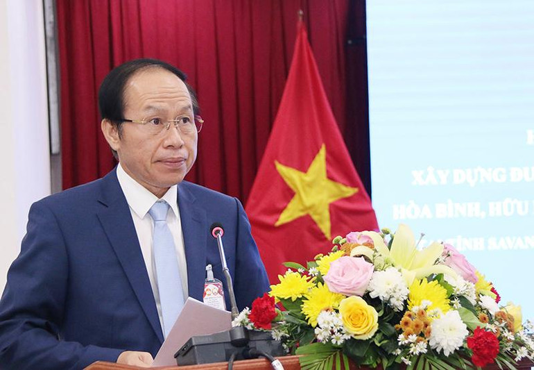 Đồng chí Lê Tiến Châu phát biểu tại Hội nghị. Đồng chí Lê Tiến Châu phát biểu tại Hội nghị.