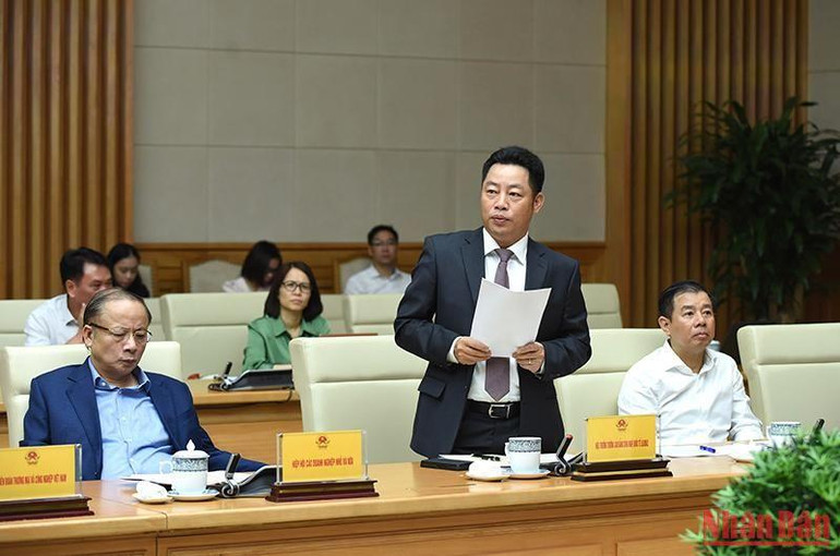 Hiệu trưởng Trường Cao đẳng Công nghệ quốc tế LILAMA 2 Nguyễn Khánh Cường chia sẻ kinh nghiệm triển khai các mô hình đào tạo phối hợp và các chương trình chuyển giao từ đối tác nước ngoài.