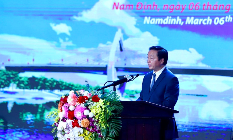 Phó Thủ tướng Trần Hồng Hà phát biểu ý kiến chỉ đạo tại hội nghị.