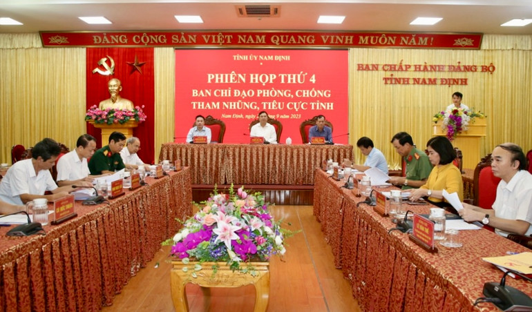 Hoạt động của Ban Chỉ đạo phòng, chống tham nhũng, tiêu cực tỉnh Nam Định đi vào nền nếp, hiệu quả, đúng quy định.