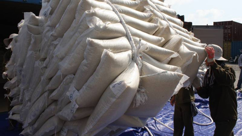 Gạo An Giang xuất khẩu đến nhiều nước.