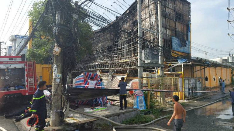 Hiện trường vụ cháy.