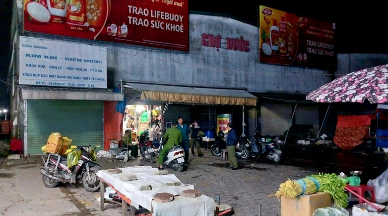 Chợ Đước, nơi xảy ra vụ hỏa hoạn.