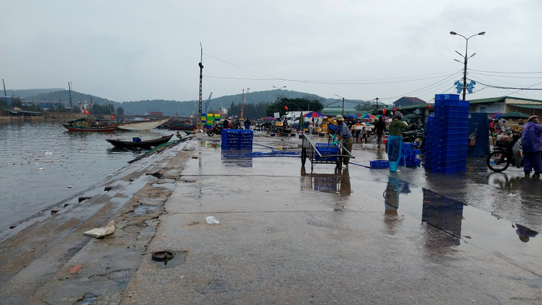 Diễn ra khá nhanh chóng, vỏn vẹn trong vài giờ đồng hồ. Đến khoảng 6 giờ 15 phút, khi tiểu thương chở hải sản đi để kịp buổi chợ, bến cá cũng dần vắng thưa người,…