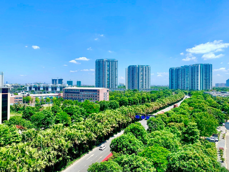 Một góc đô thị Ecopark Văn Giang, Hưng Yên. Nguồn: Báo Hưng Yên