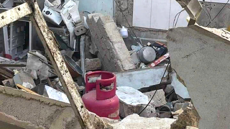 Hiện trường nơi xảy ra vụ nổ chiều 27/8.