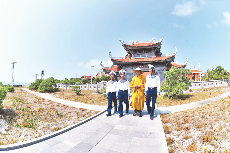 Góc bình yên trên đảo Song Tử Tây.