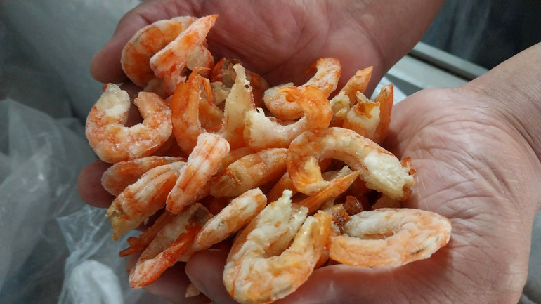 Những con tôm tươi sau khi được luộc sơ qua, sẽ được bóc vỏ, bỏ đầu, phần thân còn lại được phơi hoặc sấy khô, bảo quản cẩn thận.