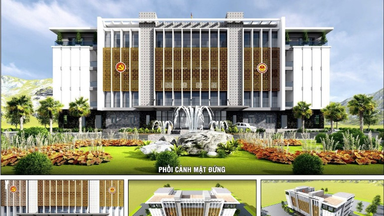 Dự án Khu trung tâm hành chính mới huyện Con Cuông có tổng mức đầu tư 110 tỷ đồng, dự kiến được triển khai trong thời gian tới nhưng nay đã tạm dừng. (Ảnh: CTV)