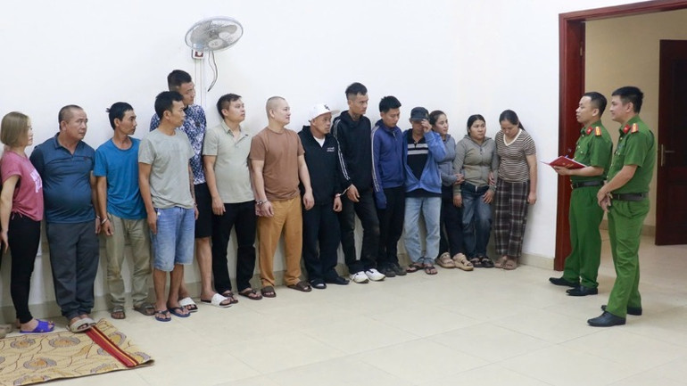 Các đối tượng trong vụ án bị bắt giữ.