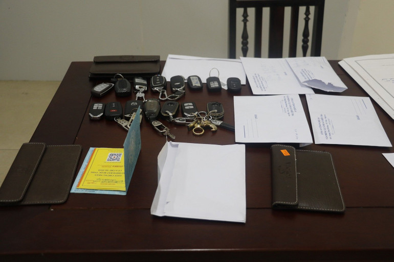 Tang vật trong vụ án được cơ quan công an thu giữ.