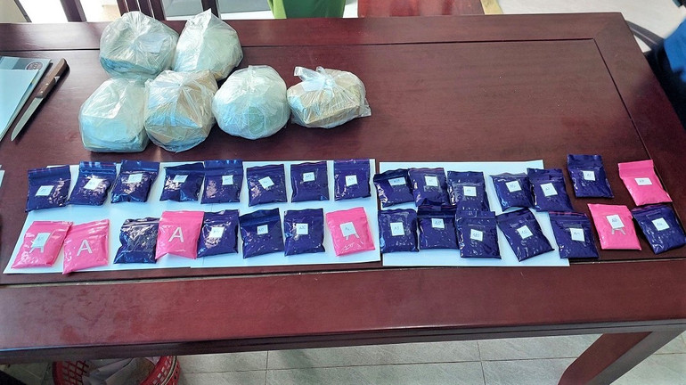 Tang vật bị cơ quan công an thu giữ. (Ảnh: Công an Nghệ An cung cấp)