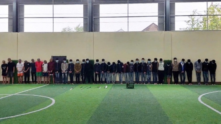 34 đối tượng gây rối bị bắt giữ.