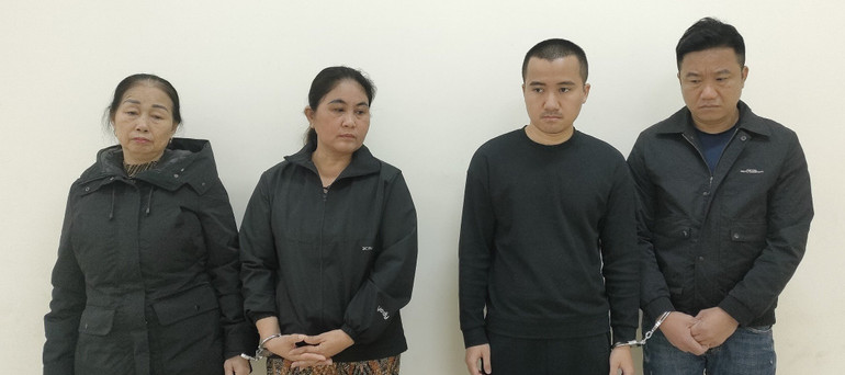 Bốn đối tượng trong chuyên án bị bắt giữ.