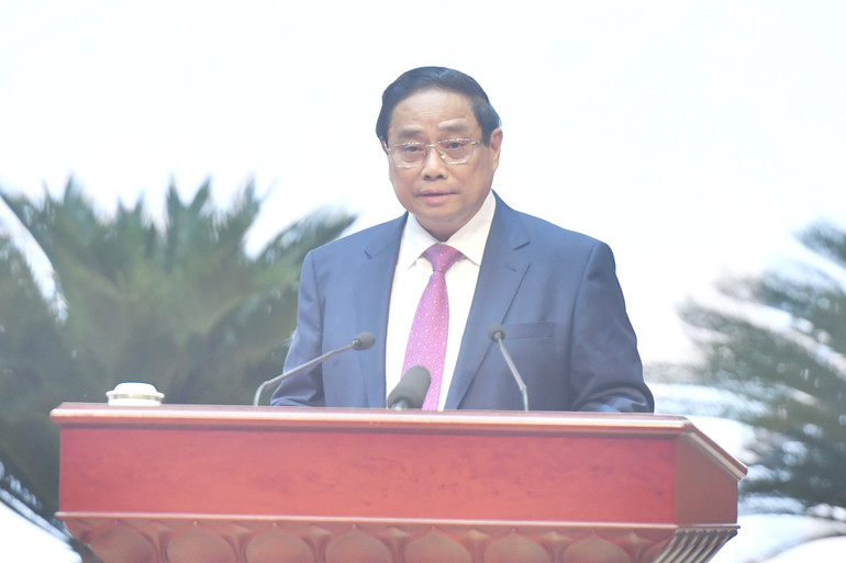 Thủ tướng Phạm Minh Chính phát biểu tại phiên khai mạc.