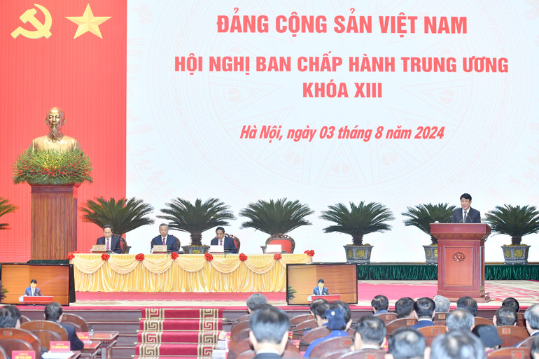 Quang cảnh phiên khai mạc Hội nghị Ban Chấp hành Trung ương Đảng Cộng sản Việt Nam Khóa XIII.