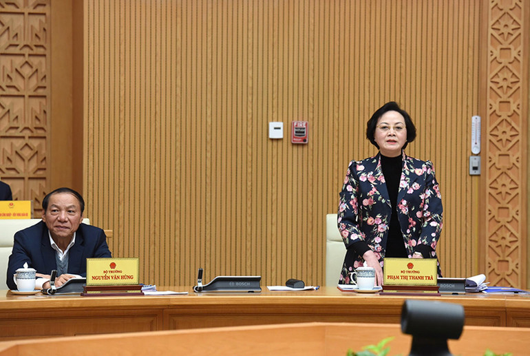 Bộ trưởng Nội vụ Phạm Thị Thanh Trà phát biểu. Bộ trưởng Nội vụ Phạm Thị Thanh Trà phát biểu.