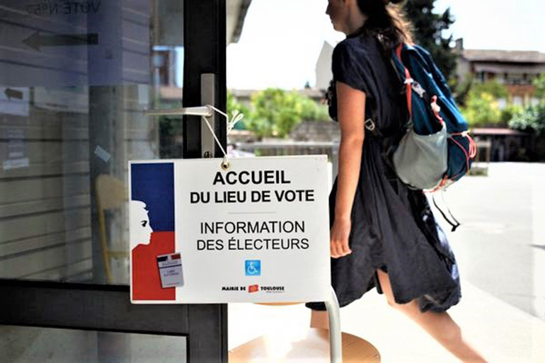 Một điểm bầu cử Nghị viện châu Âu ở Pháp. (Ảnh: France 3) Một điểm bầu cử Nghị viện châu Âu ở Pháp. (Ảnh: France 3)