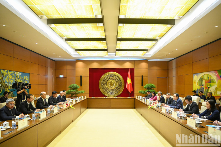 Quang cảnh cuộc tiếp tại Nhà Quốc hội. (Ảnh: DUY LINH)