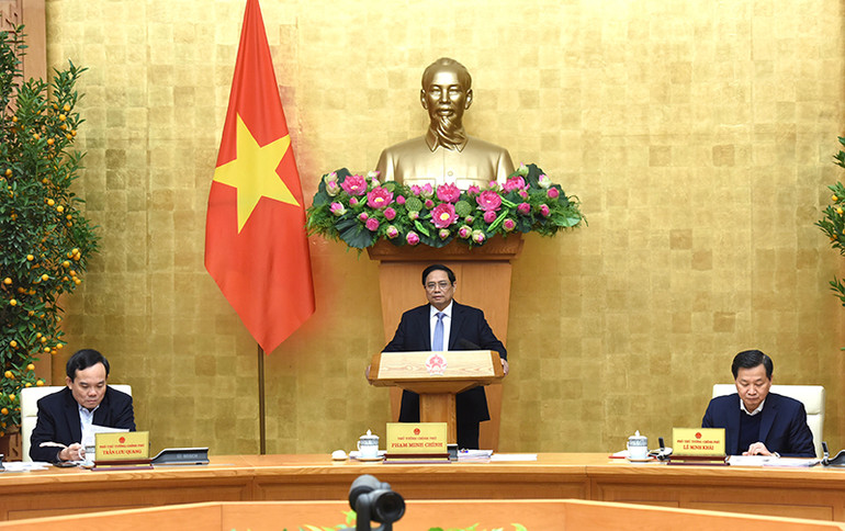 Thủ tướng Phạm Minh Chính dự và chủ trì phiên họp. Thủ tướng Phạm Minh Chính dự và chủ trì phiên họp.