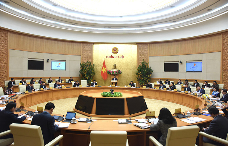 Quang cảnh phiên họp Chính phủ thường kỳ tháng 2. Quang cảnh phiên họp Chính phủ thường kỳ tháng 2.