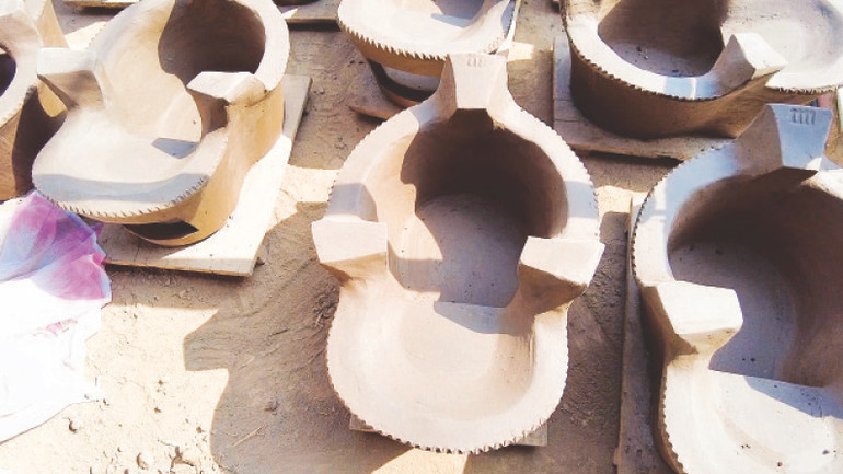 Lò đất được phơi 3-4 ngày trước khi cho vào nung.