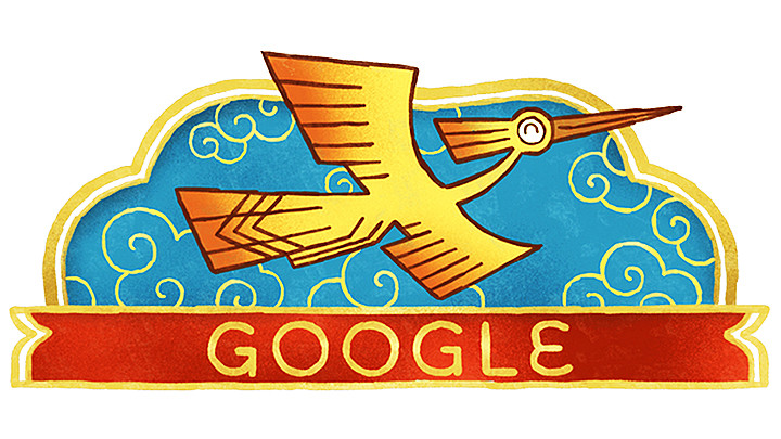 Biểu tượng chim Lạc trên mạng Google.