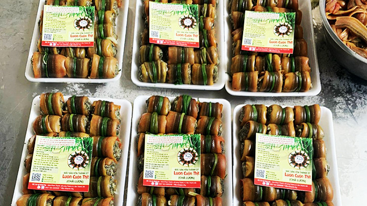 Sản phẩm lươn cuộn thịt truyền thống Phan Thanh.