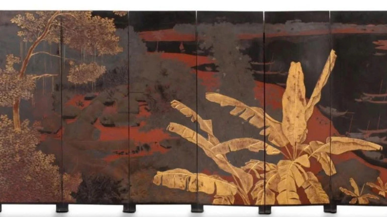 Tác phẩm "Phong cảnh làng quê" của họa sĩ Lê Quốc Lộc (1918-1987).