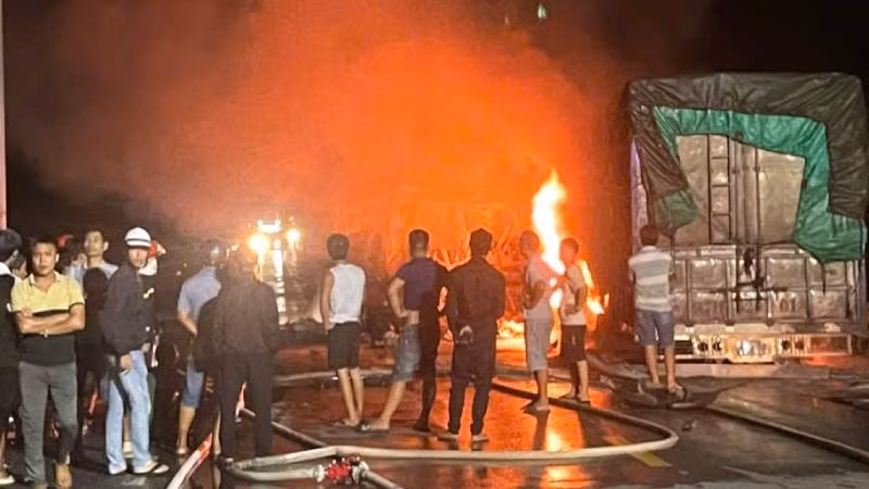 Hiện trường vụ tai nạn.