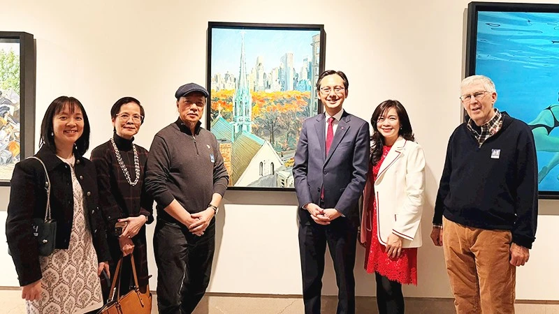 Tranh 'Our View' của Phạm Luận chính thức trưng bày tại Bảo tàng New York Historical