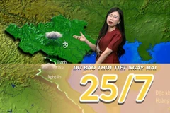 [Video] Dự báo thời tiết đêm nay và ngày mai 25/7/2025: Bắc Bộ và Thanh Hóa, Nghệ An tiếp tục có mưa