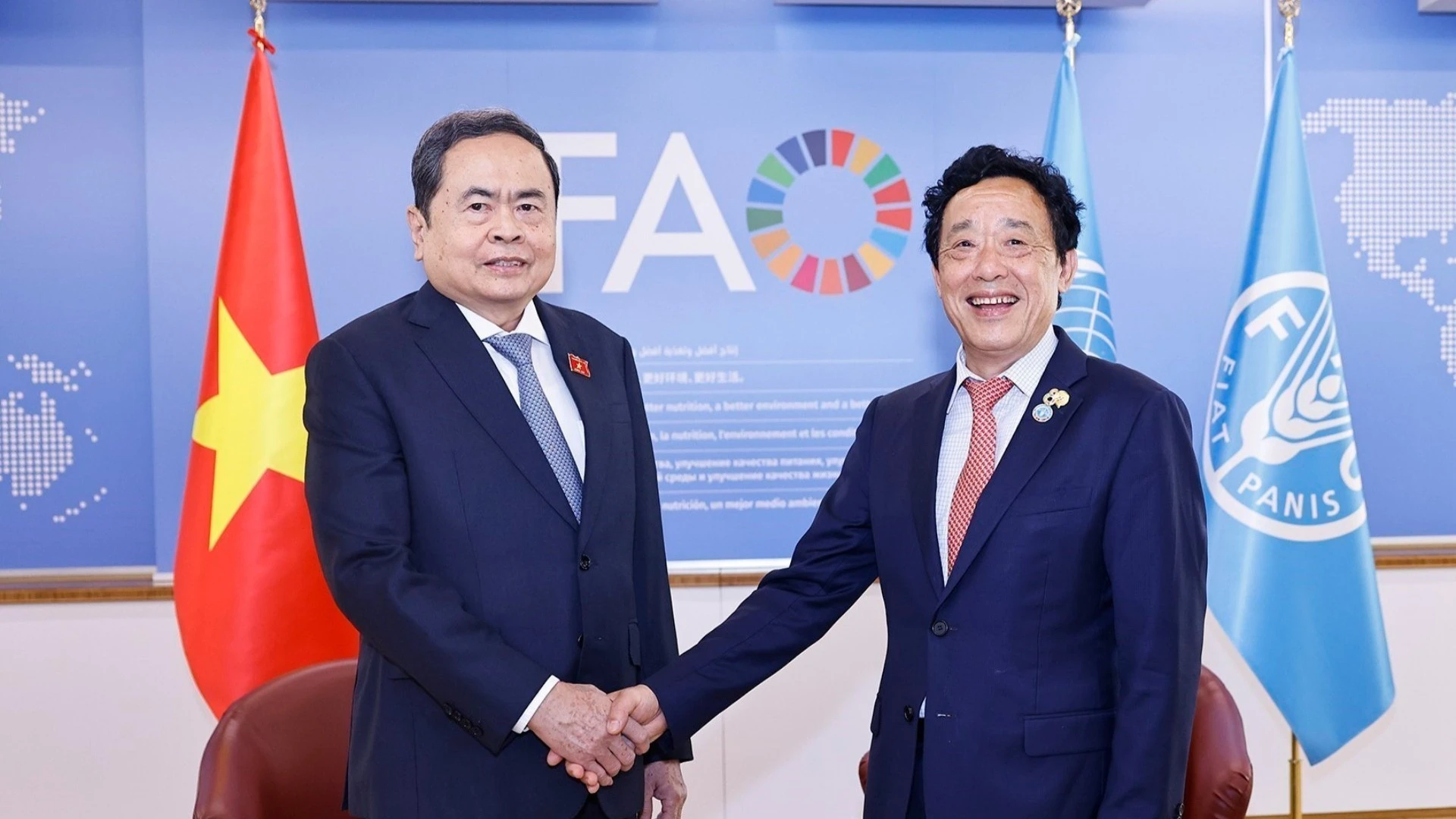 Chủ tịch Quốc hội Trần Thanh Mẫn đề xuất hợp tác với FAO về nông nghiệp bền vững