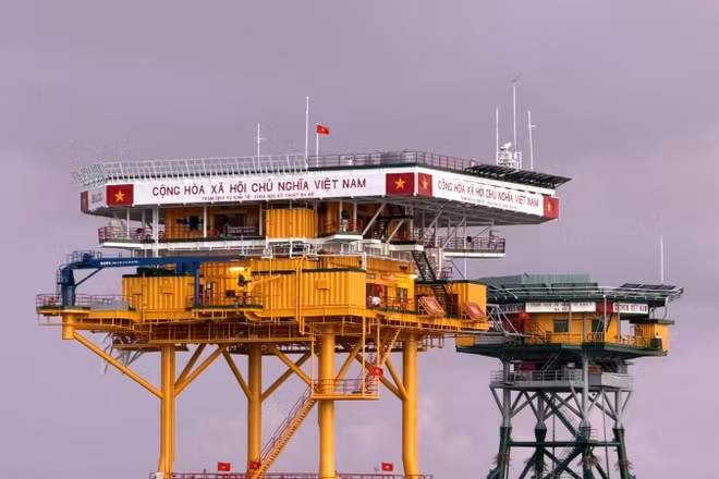 Nhà giàn DK1/20 ở cụm Ba Kè, thềm lục địa phía nam Tổ quốc tháng 5/2026. 