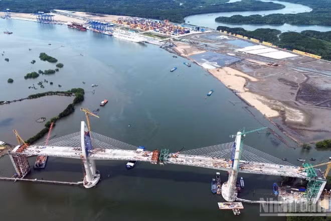Dự án cầu Phước An đang vượt tiến độ. 