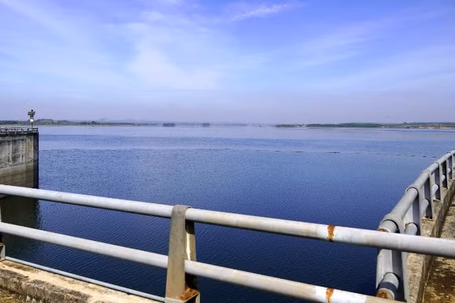 Hồ thủy lợi Sông Ray, nơi cung cấp nguồn nước đầu vào để sản xuất nước sạch cho khu vực Bà Rịa-Vũng Tàu.