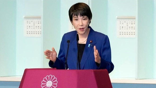Bà Sanae Takaichi đã trở thành nhà lãnh đạo nữ đầu tiên của LDP. (Ảnh: Xinhua)