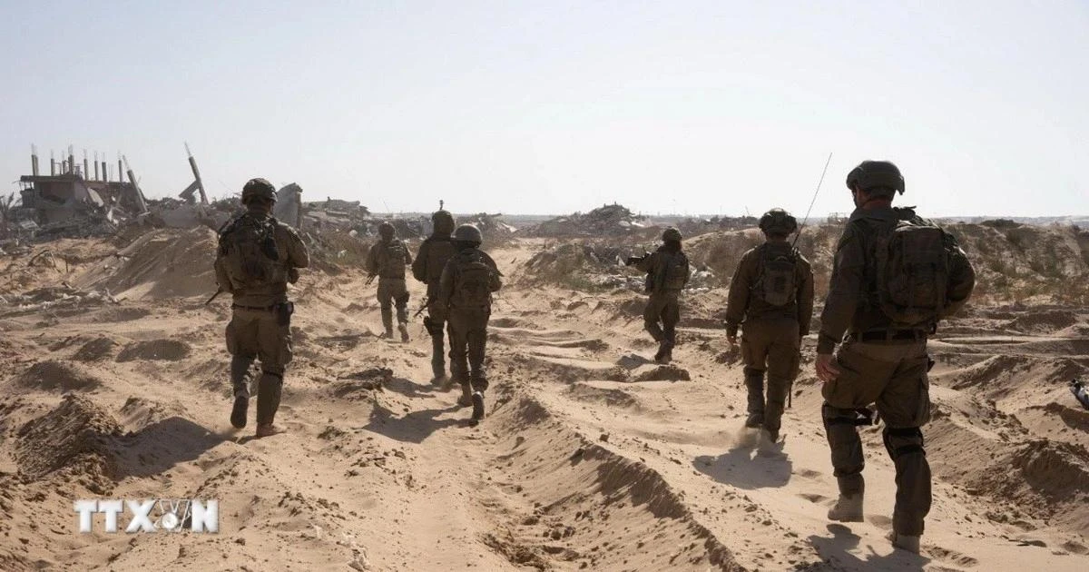 Binh sỹ Israel tiến hành chiến dịch quân sự tại Dải Gaza ngày 21/5/2025. (Ảnh: THX/TTXVN)