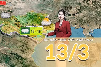 [Video] Dự báo thời tiết đêm nay và ngày mai 13/3/2026: Miền Trung đón mưa lớn diện rộng, miền Bắc nắng ráo trở lại 