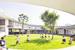 Công trình nhà trẻ Farming Kindergarten (Đồng Nai) do kiến trúc sư Võ Trọng Nghĩa thiết kế đoạt giải nhì thiết kế kiến trúc xanh. Ảnh: Quỳnh Hoa