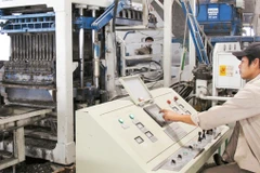 Sản xuất gạch từ tro xỉ của nhà máy nhiệt điện, hướng đi mới của ngành vật liệu xây dựng Việt Nam. Ảnh: Linh Linh
