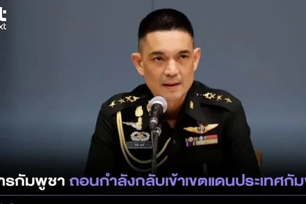 Người phát ngôn Lục quân Thái Lan, Thiếu tướng Winthai Suvaree. (Ảnh: NBT)