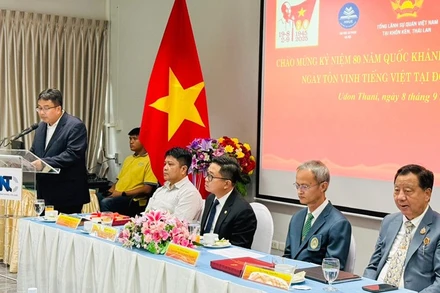 Ngày tôn vinh tiếng Việt tại vùng Đông Bắc Thái Lan. (Ảnh: CTV)