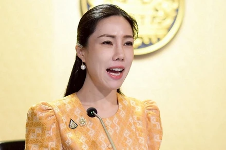 Phó phát ngôn viên Chính phủ Thái Lan Sasikarn Watthanachan kỳ vọng các nhà làm phim lựa chọn Thái Lan là điểm đến. (Ảnh Văn phòng Thủ tướng Thái Lan)