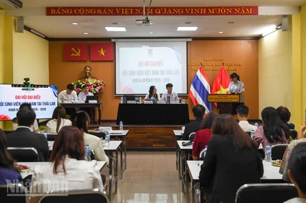 Toàn cảnh Đại hội đại biểu Hội Sinh viên Việt Nam tại Thái Lan khóa IV. (Ảnh: XUÂN SƠN)