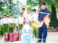 Mạnh dạn thực hành sử dụng bình chữa cháy.