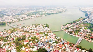 Sông Đồng Nai đoạn chảy qua Cù lao Phố. Ảnh: Khiếu Minh