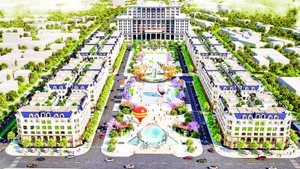 Phối cảnh Khu đô thị mới, phố đi bộ trung tâm tỉnh Thái Nguyên.
