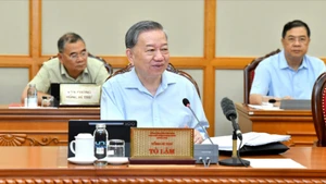 Tổng Bí thư Tô Lâm phát biểu chỉ đạo cuộc họp.